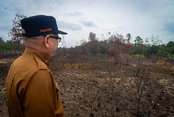 Fires in Giam Siak Kecil-Bukit Biosphere reserve, Riau, Indonesia.