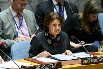 Under-Secretary-General DiCarlo briefs the Security Council.