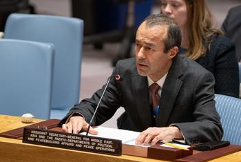 Mohamed Khaled Khiari addresses the Security Council meeting on Non-proliferation and Democratic People's Republic of Korea (file photo)