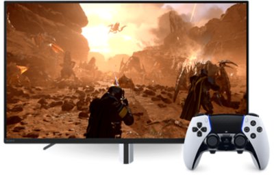 Image de Helldivers 2 avec le moniteur InZone et la manette DualSense