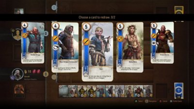 The Witcher 3: Wild Hunt PS5 Gwent card battle in action