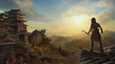 Снимок экрана из игры Assassin's Creed с осенним пейзажем