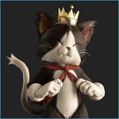 Key-art van Final Fantasy VII Rebirth met Cait Sith.