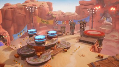 Crash Team Rumble screenshot showing an overview of an empty battle arena