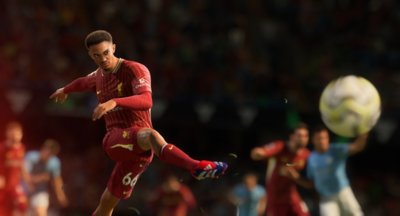 Captura de tela de EA Sports FC 25 mostrando Trent Alexander-Arnold jogando pelo Liverpool