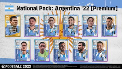 eFootball - Image montrant le pack national pour l'équipe d'Argentine 2022