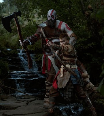 Kratos and atreus fan art cosplay