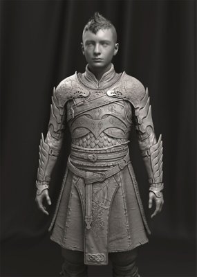 3D-model af Atreus fra God of War Ragnarök.