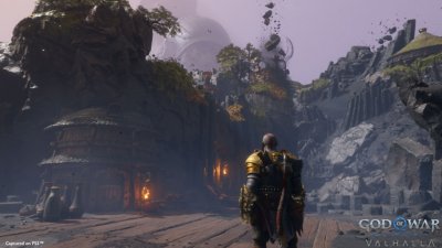 لقطة شاشة من لعبة god of war ragnarok valhalla تعرض كريتوس