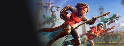 Harry Potter: Quidditch Champions keyart showing characters in action