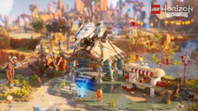 Крупный план Элой из игры «LEGO®: Приключения Horizon™»