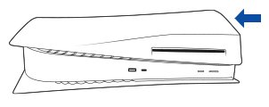 Diagram showing how to replace the PS5 console cover