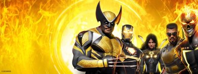 Marvel's Midnight Suns – key art med Wolverine, Iron Man, The Hunter, Blade och Ghost Rider