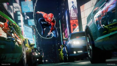 voltiges dans times square marvel's spider-man remastered