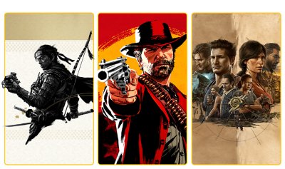 A selection of games featuring in PS Plus game catalogue