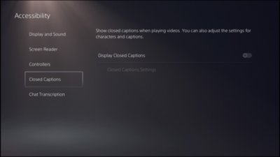 נגישות ב-PS5 - כתוביות לכבדי שמיעה
