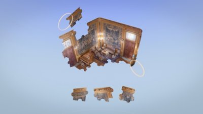 Puzzling Places ekran görüntüsü, bir 3D bulmacanın tamamlandığını gösteriyor