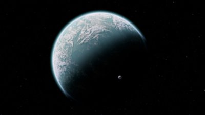 De Star Wars Outlaws-planeet Akiva, gezien vanuit de ruimte