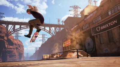 Tony Hawk's Pro Skater 1+2 – Screenshot, der einen Skater in Aktion zeigt.