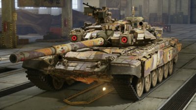 Captura de pantalla de World of Tanks con un acercamiento a un tanque