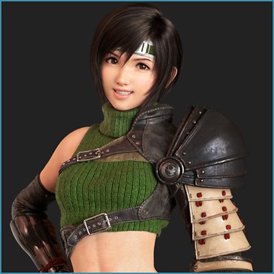 Final Fantasy VII Rebirth — arte promocional retratando Yuffie.