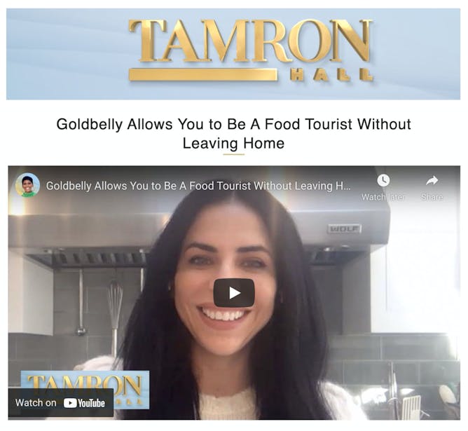 Goldbelly CPO Vanessa Ariel on Tamron Hall  article thumbnail