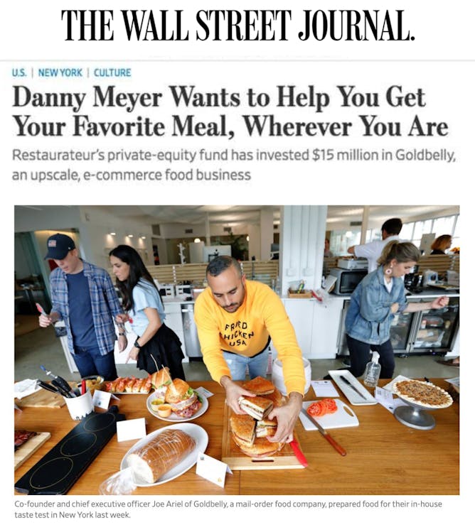 Goldbelly Featured in WSJ article thumbnail