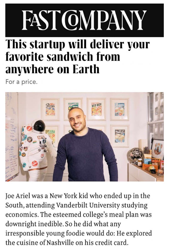 Goldbelly Featured in Fast Company article thumbnail