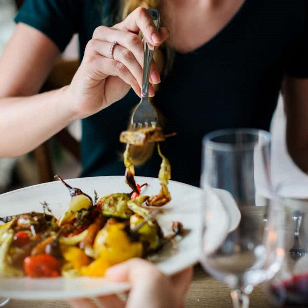 person eating in a las vegas restaurant