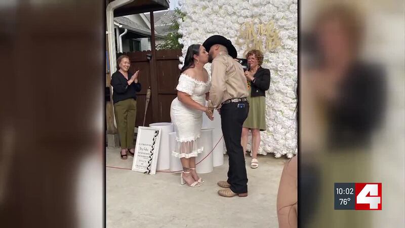 Francisco and Dulce Gonzalez got married Friday evening in their backyard in south St. Louis....