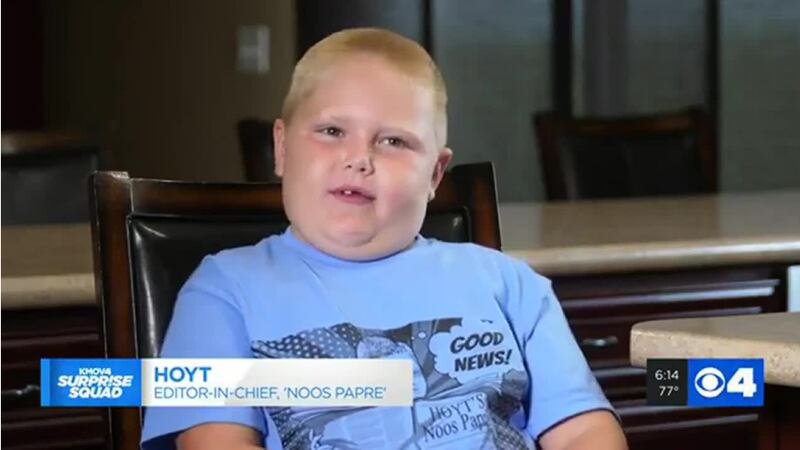 A few weeks ago we introduced you to Hoyt, a local 6-year-old who decided to write and deliver...
