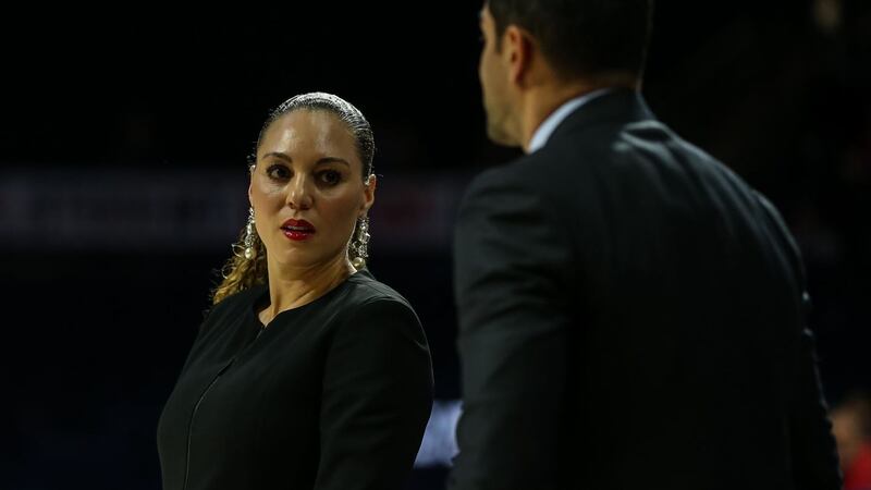 Arizona Wildcats head basketball coach Adia Barnes.