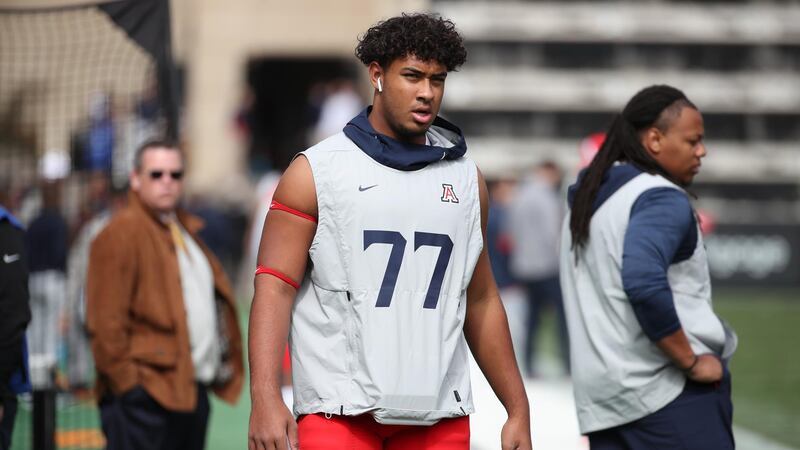 Standout University of Arizona offensive lineman Jordan Morgan.