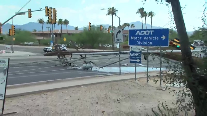 NEW INFORMATION: Power lines down in Tucson due to storm