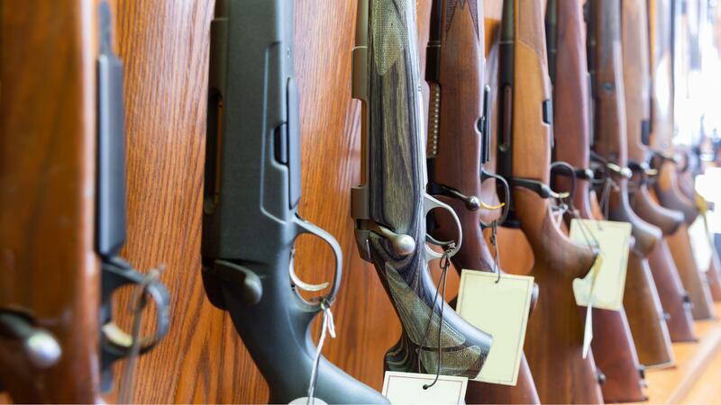 Guns are being sold at a store in Tallahassee, Fla. on Thursday, July 4, 2024.