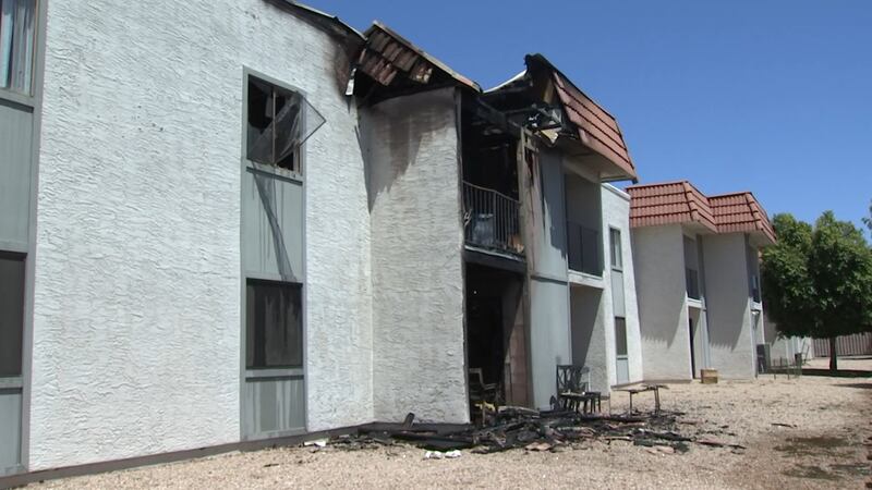 Around 10 a.m., Glendale firefighters were called to fight the flames at the Hidden Village...