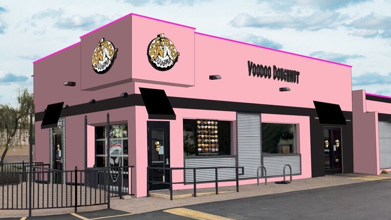 A render of the future site of Voodoo Doughnut in Tempe.