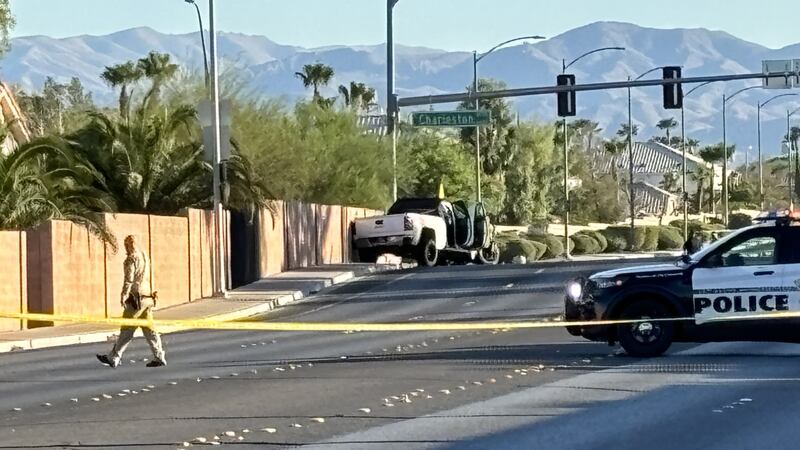 Las Vegas police have closed Charleston and Hollywood Boulevards following a deadly hit and...