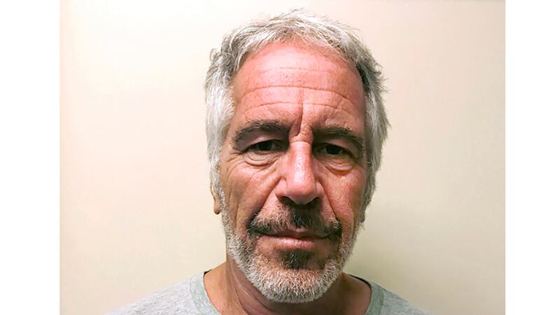 FILE - This photo provided by the New York State Sex Offender Registry shows Jeffrey Epstein,...