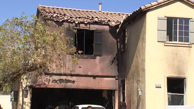 North Las Vegas firefighters are investigating a house fire that displaced a family of five...