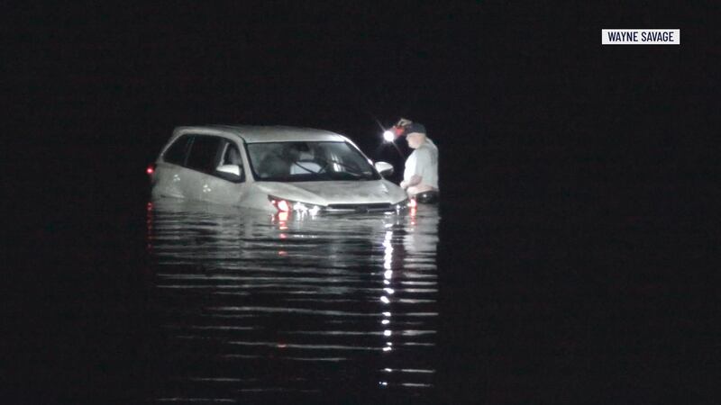 Car found in offshore waters at Leddy Beach (Courtesy Wayne Savage)