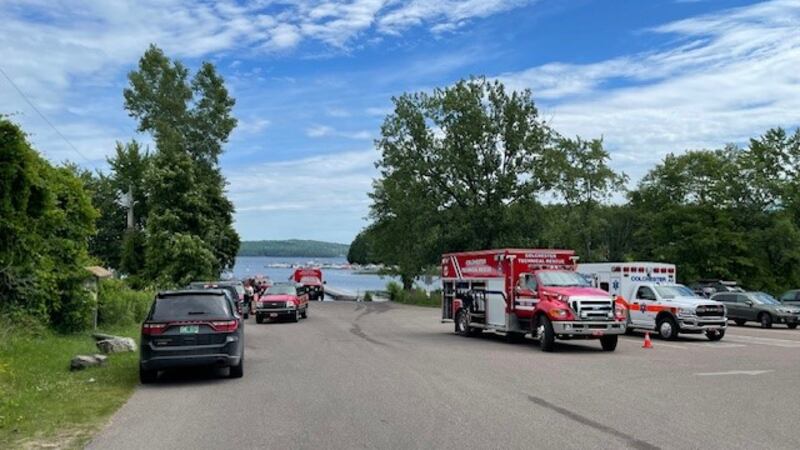 The scene at the Mallets Bay boat launch Wednesday morning.