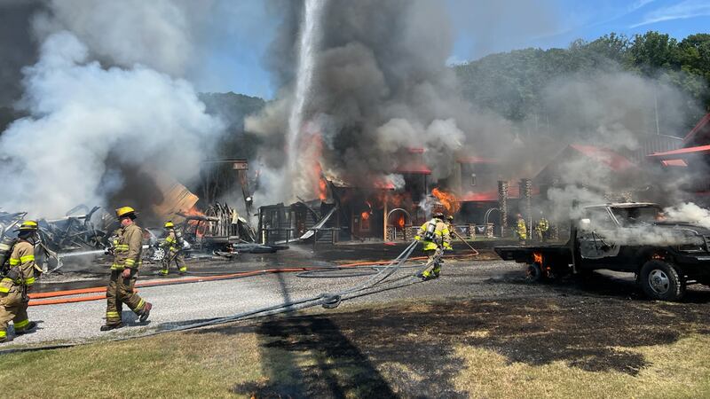 House fire shuts down roadway in North Knox County, Rural Metro says