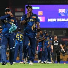 Kusal Mendis and Angelo Matthews of Sri Lanka 