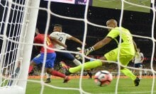 A goal scored in a Colombia vs Costa Rica game