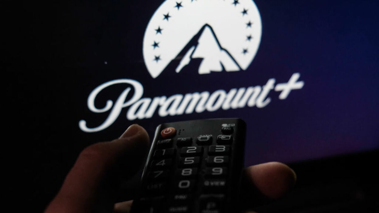 Paramount+ logo on TV