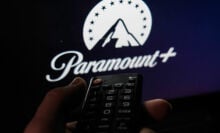 Paramount+ logo on TV