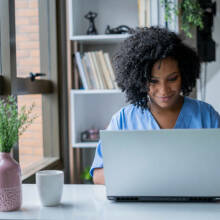 Person working on a computer