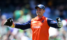 Scott Edwards of the Netherlands celebrates 