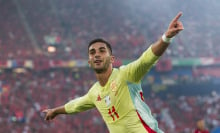 Ferran Torres of Spain celebrates